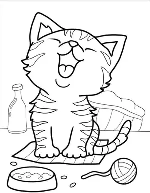 Adorable Cat Coloring Pages: A Purr-fectly Fun Activity for Kids - 0