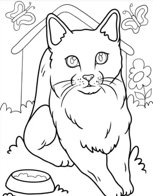 Adorable Cat Coloring Pages: A Purr-fectly Fun Activity for Kids - 9