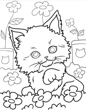 Adorable Cat Coloring Pages: A Purr-fectly Fun Activity for Kids - 17