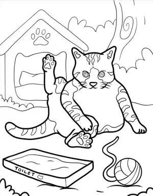 Adorable Cat Coloring Pages: A Purr-fectly Fun Activity for Kids - 20