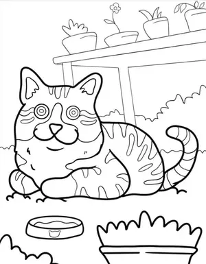 Adorable Cat Coloring Pages: A Purr-fectly Fun Activity for Kids - 21