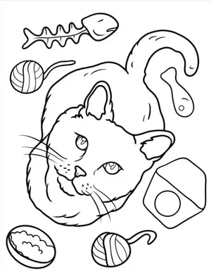 Adorable Cat Coloring Pages: A Purr-fectly Fun Activity for Kids - 24