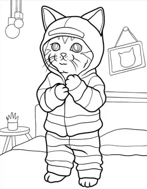 Adorable Cat Coloring Pages: A Purr-fectly Fun Activity for Kids - 29