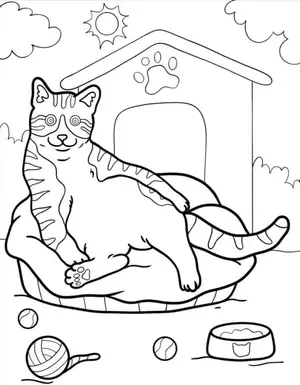 Adorable Cat Coloring Pages: A Purr-fectly Fun Activity for Kids - 3