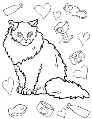 Adorable Cat Coloring Pages: A Purr-fectly Fun Activity for Kids - 46