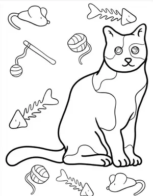 Adorable Cat Coloring Pages: A Purr-fectly Fun Activity for Kids - 47