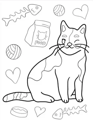 Adorable Cat Coloring Pages: A Purr-fectly Fun Activity for Kids - 49