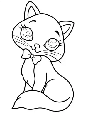 Adorable Cat Coloring Pages: A Purr-fectly Fun Activity for Kids - 50