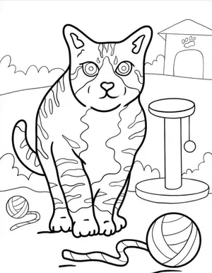 Adorable Cat Coloring Pages: A Purr-fectly Fun Activity for Kids - 56