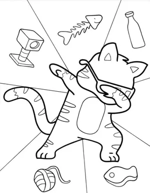 Adorable Cat Coloring Pages: A Purr-fectly Fun Activity for Kids - 64