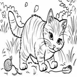 Adorable Cat Coloring Pages: A Purr-fectly Fun Activity for Kids - 68