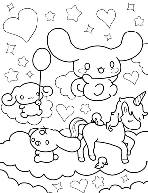 Magical Cinnamoroll Coloring Pages: A Creative Journey for Kids and Moms - 10