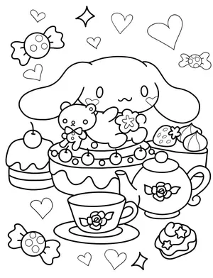 Magical Cinnamoroll Coloring Pages: A Creative Journey for Kids and Moms - 14