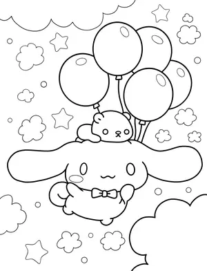 Magical Cinnamoroll Coloring Pages: A Creative Journey for Kids and Moms - 15