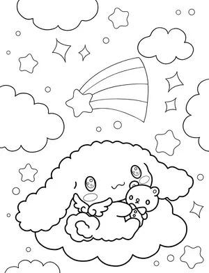 Magical Cinnamoroll Coloring Pages: A Creative Journey for Kids and Moms - 16