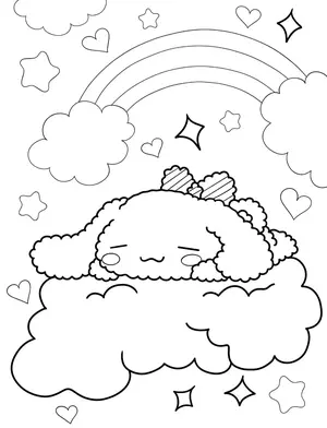 Magical Cinnamoroll Coloring Pages: A Creative Journey for Kids and Moms - 17