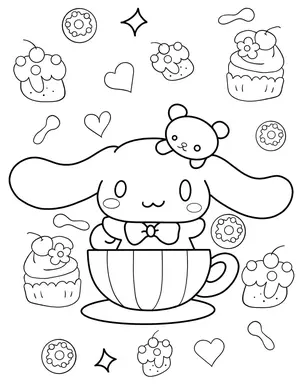 Magical Cinnamoroll Coloring Pages: A Creative Journey for Kids and Moms - 2