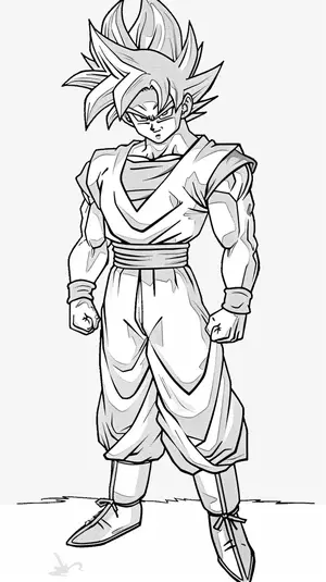 Unleash Your Child's Inner Saiyan with Goku Coloring Pages - 0