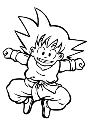 Unleash Your Child's Inner Saiyan with Goku Coloring Pages - 10