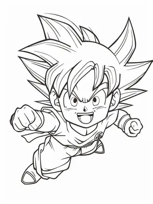 Unleash Your Child's Inner Saiyan with Goku Coloring Pages - 11