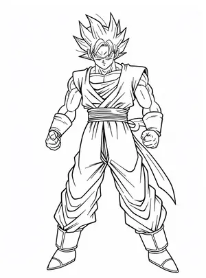 Unleash Your Child's Inner Saiyan with Goku Coloring Pages - 13