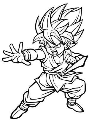 Unleash Your Child's Inner Saiyan with Goku Coloring Pages - 14