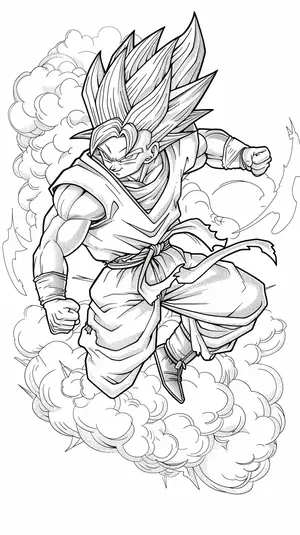 Unleash Your Child's Inner Saiyan with Goku Coloring Pages - 16