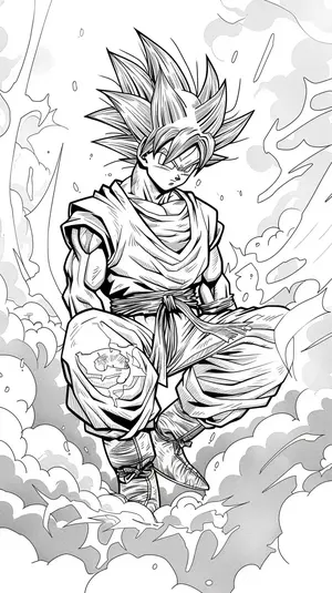 Unleash Your Child's Inner Saiyan with Goku Coloring Pages - 17