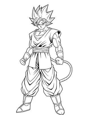 Unleash Your Child's Inner Saiyan with Goku Coloring Pages - 1