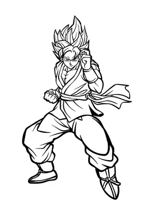 Unleash Your Child's Inner Saiyan with Goku Coloring Pages - 26