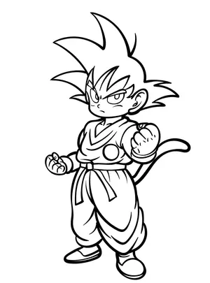 Unleash Your Child's Inner Saiyan with Goku Coloring Pages - 29