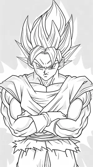 Unleash Your Child's Inner Saiyan with Goku Coloring Pages - 32