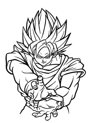 Unleash Your Child's Inner Saiyan with Goku Coloring Pages - 3