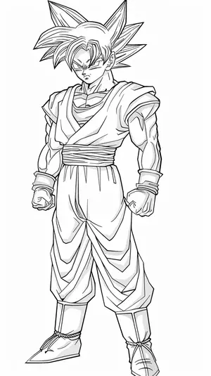 Unleash Your Child's Inner Saiyan with Goku Coloring Pages - 5