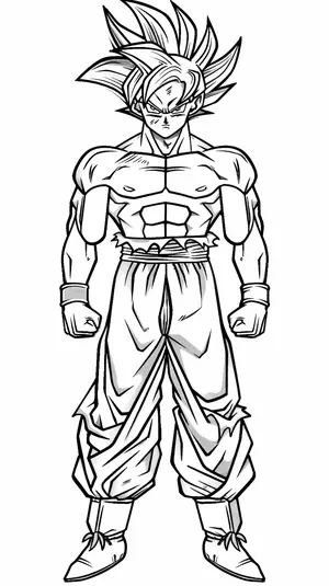 Unleash Your Child's Inner Saiyan with Goku Coloring Pages - 6