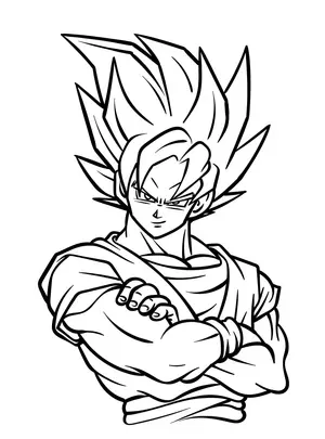 Unleash Your Child's Inner Saiyan with Goku Coloring Pages - 8