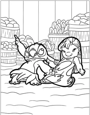 Heartwarming Lilo & Stitch Coloring Pages for Fun and Creative Kids - 12