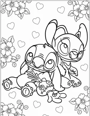 Heartwarming Lilo & Stitch Coloring Pages for Fun and Creative Kids - 3