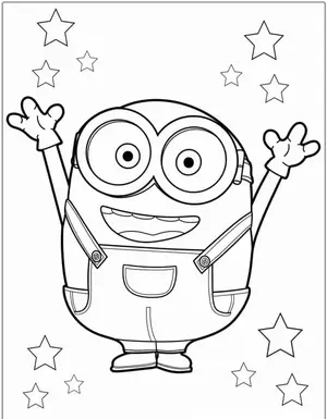 Mischievous Fun with Minion Coloring Pages for Creative Kids - 11