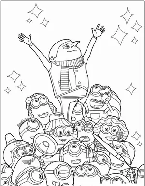 Mischievous Fun with Minion Coloring Pages for Creative Kids - 23