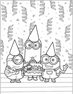 Mischievous Fun with Minion Coloring Pages for Creative Kids - 33