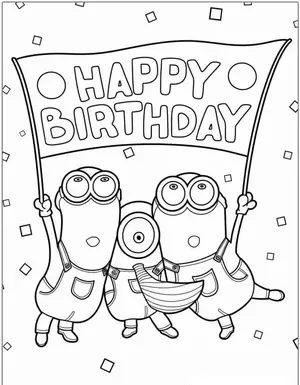 Mischievous Fun with Minion Coloring Pages for Creative Kids - 34