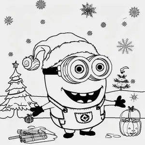 Mischievous Fun with Minion Coloring Pages for Creative Kids - 35