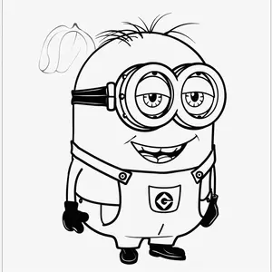 Mischievous Fun with Minion Coloring Pages for Creative Kids - 37