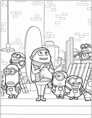 Mischievous Fun with Minion Coloring Pages for Creative Kids - 3