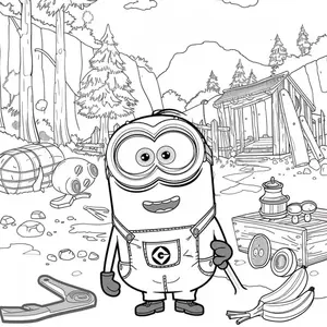 Mischievous Fun with Minion Coloring Pages for Creative Kids - 39