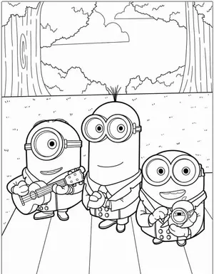 Mischievous Fun with Minion Coloring Pages for Creative Kids - 4