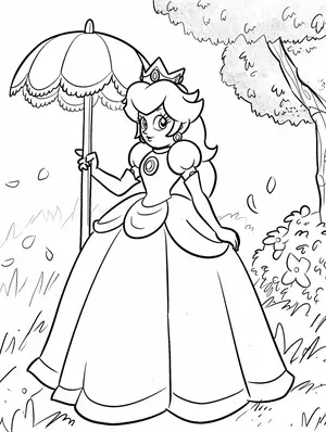 Charming Princess Peach Coloring Pages for Creative Kids - 16