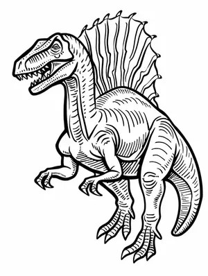 Explore the Prehistoric World with Spinosaurus Coloring Pages - 0