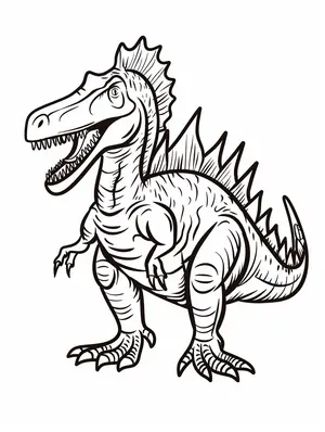 Explore the Prehistoric World with Spinosaurus Coloring Pages - 9